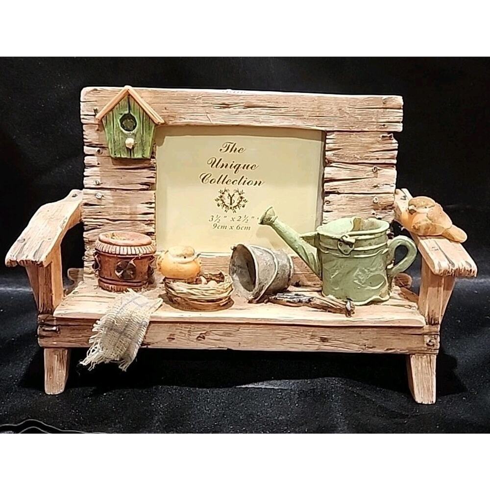 The Unique Collection Frame Wooden Bench 3D 3.5"X2.5"